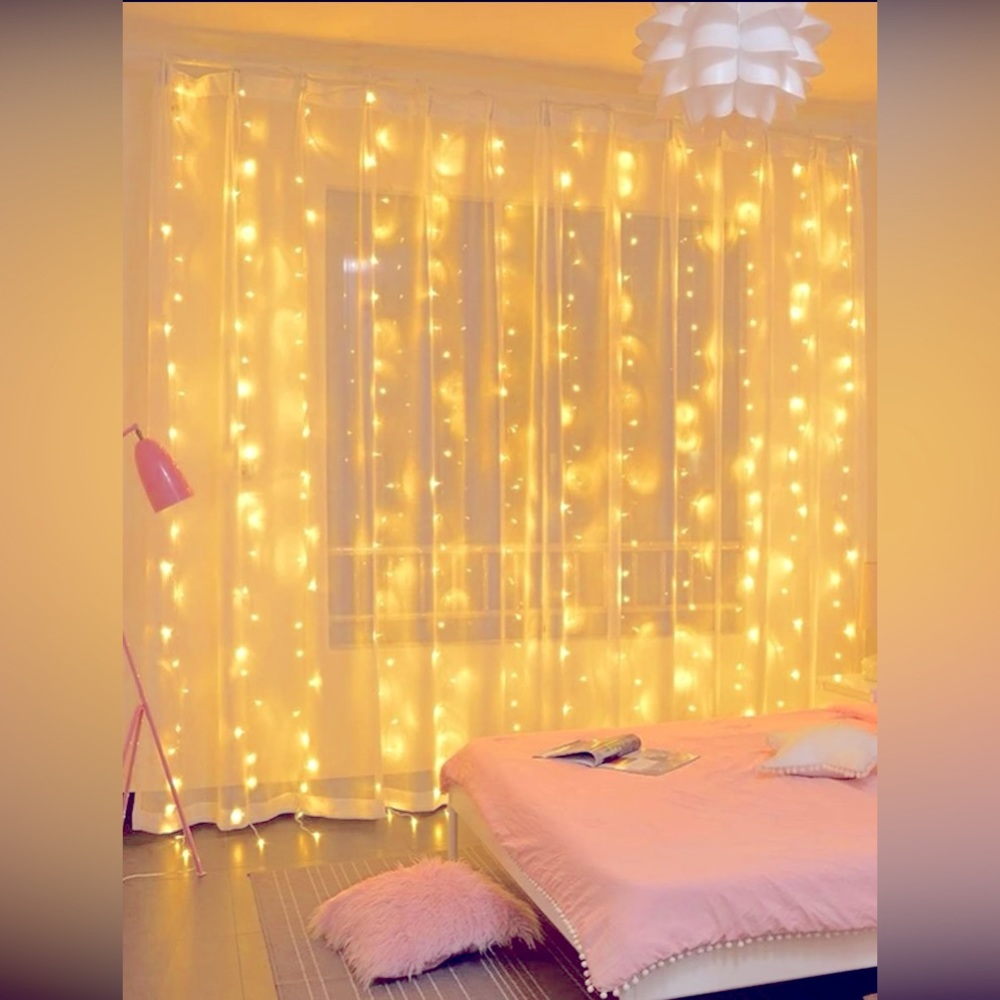 Fairy light w smart controls curtain lights string light warm light